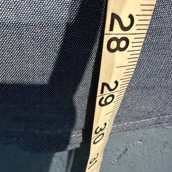 George NWT Short Sleeve Button Up Blue Size Large Chambray Business Casual - Picture 6 of 8